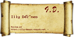 Illy Dénes névjegykártya