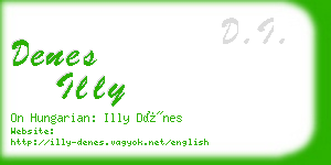 denes illy business card